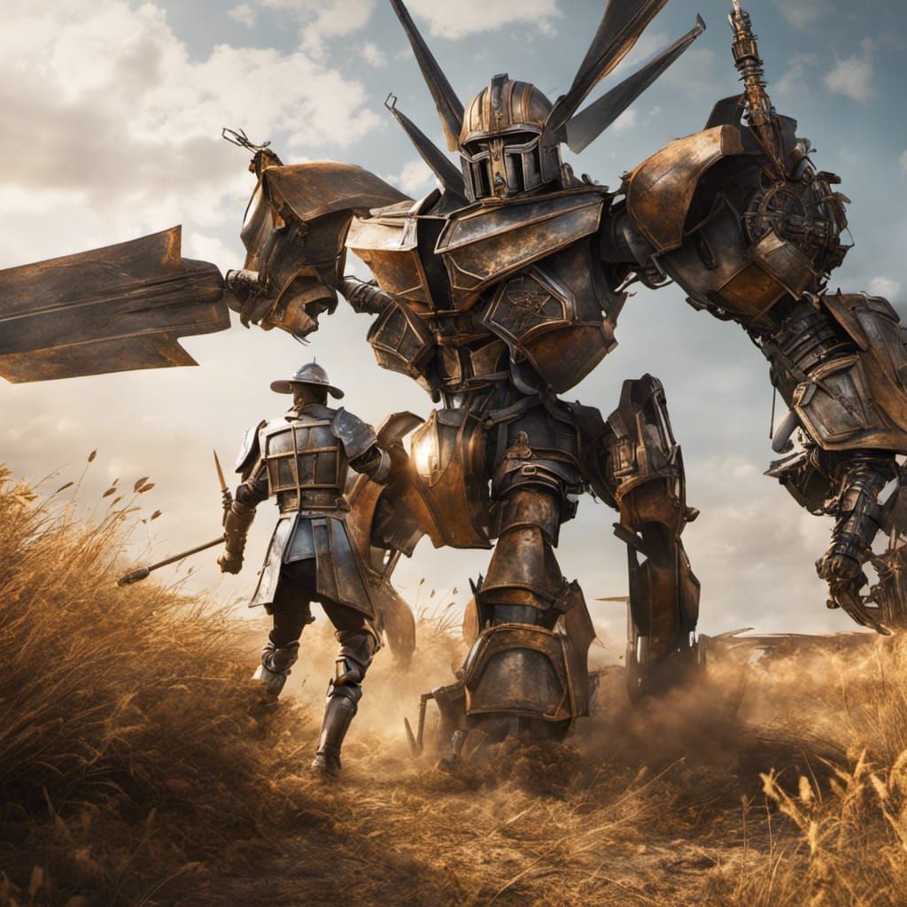 Don Quixote and the Giant Robot Windmill Transformer