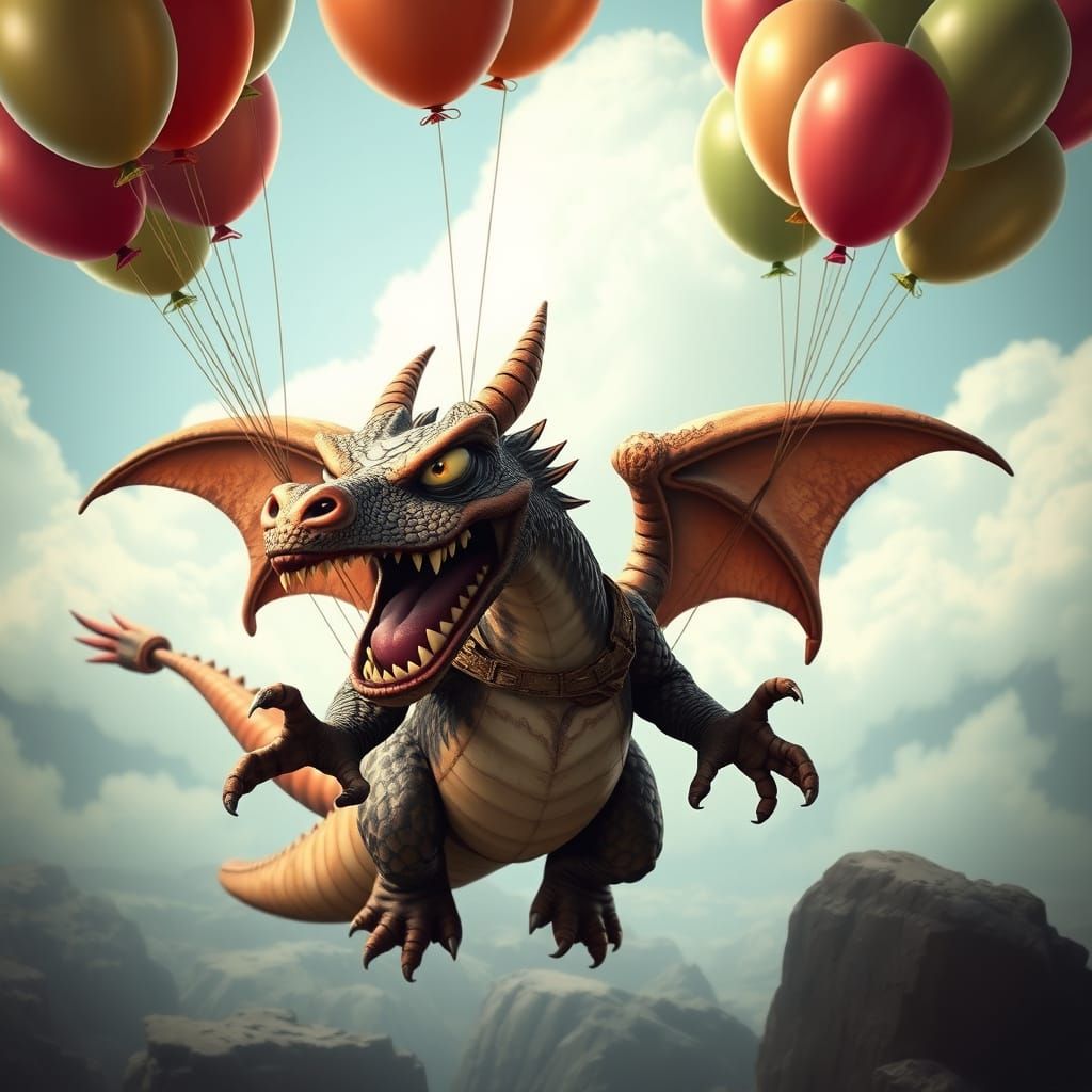 Toothless Dragon Balloon Flight: Animated Film Parody