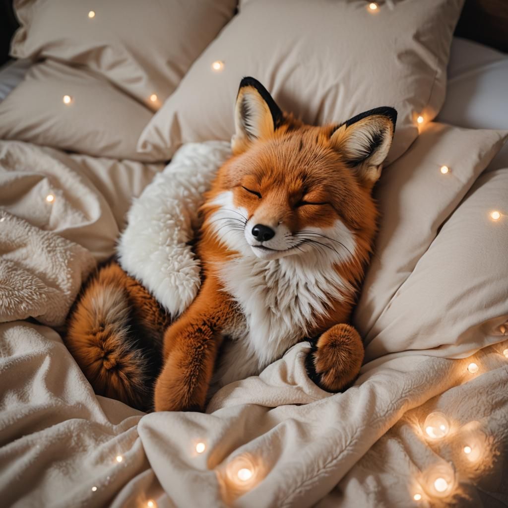 Furry Fox Woman Sleeping: Professional Photography