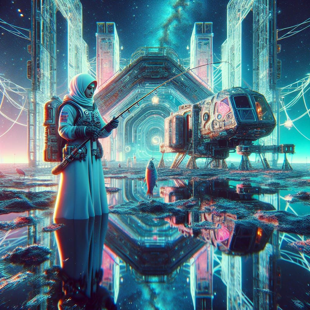 Imagine a detailed image showing an astronaut dressed in spa...