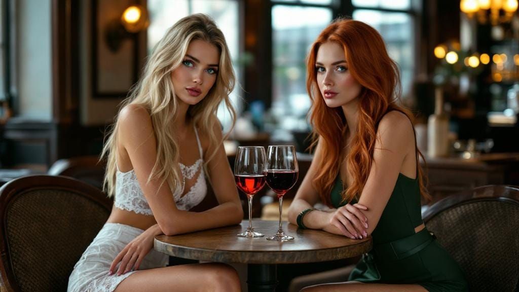 Two Beautiful Scottish Women at Edinburgh Bar