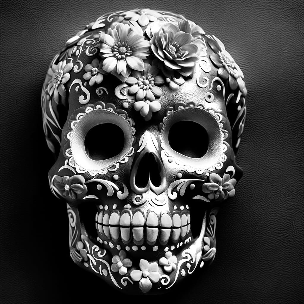 Colorful Sugarskull Illustration for Day of the Dead