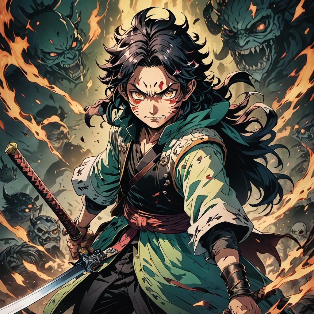 Anime Manga Scene in Studio Trigger Style