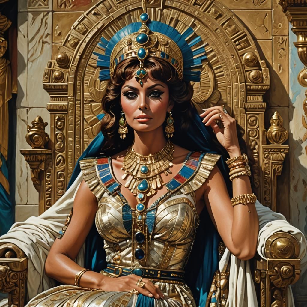 Cleopatra Style Portrait in Royal Palace