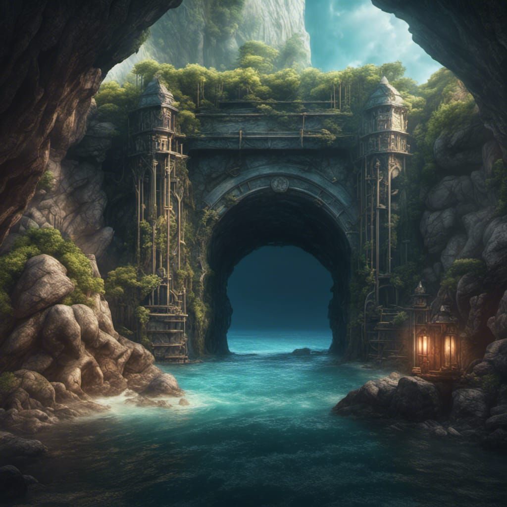 Secret Sea Tunnel Entrance to Island Cavern