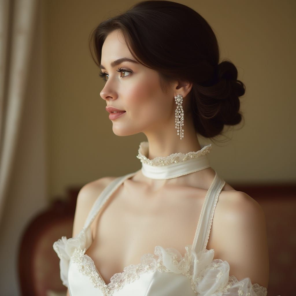 Elegant Bride in Art Nouveau Style