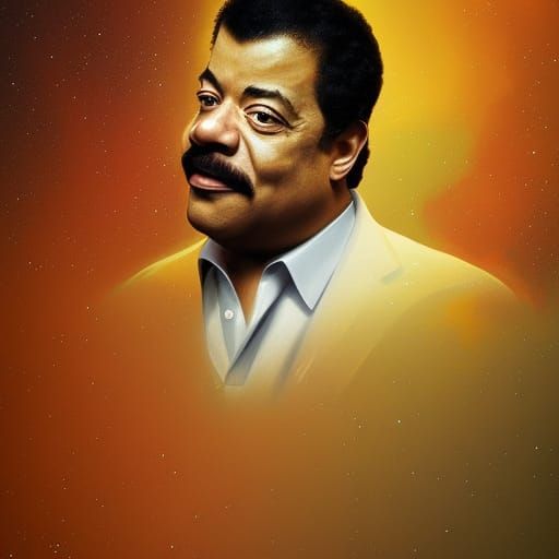 Neil deGrasse Tyson Portrait in Art Nouveau Style