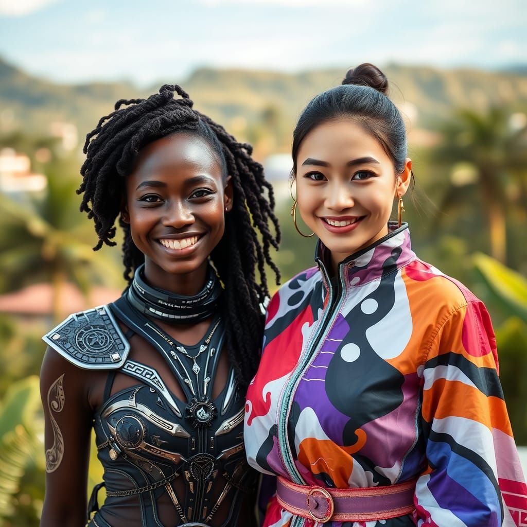 Brazilian and Japanese Women in Futuristic Streetwear