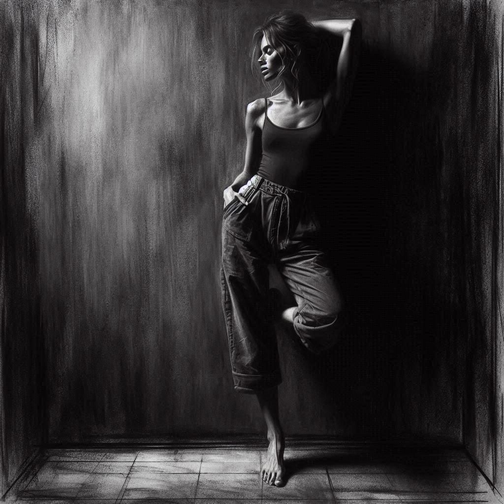 Classic Charcoal Drawing