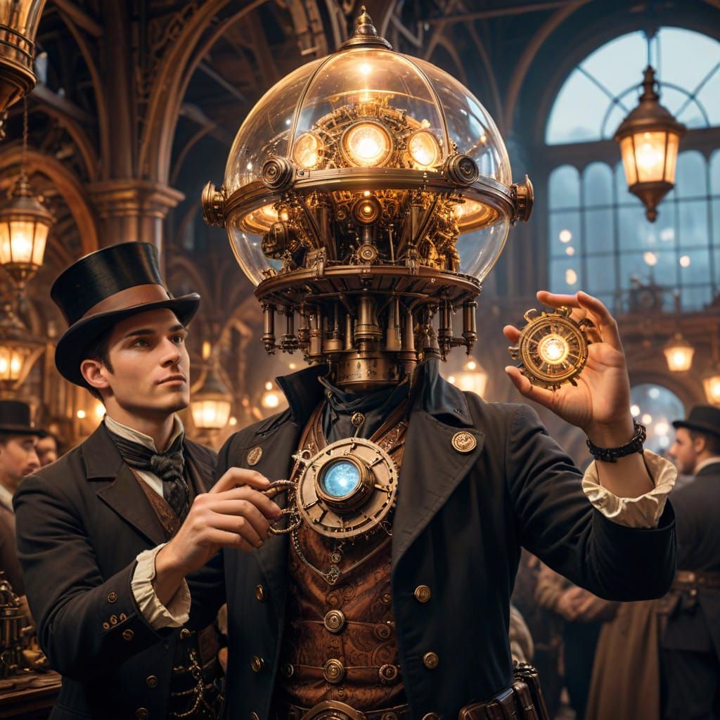 Young Inventor Unveils ChronoSphere Steampunk Marvel