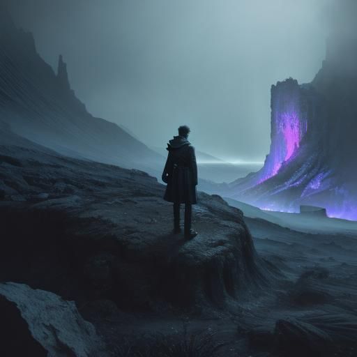 Dystopian Acid Falls: Hyperrealistic Macro Photography