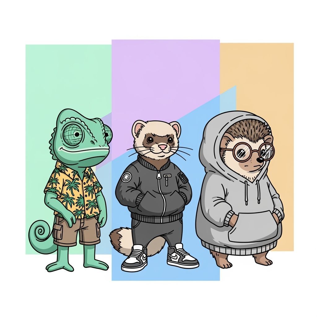 Anthropomorphic Pets in Indie Animation Style