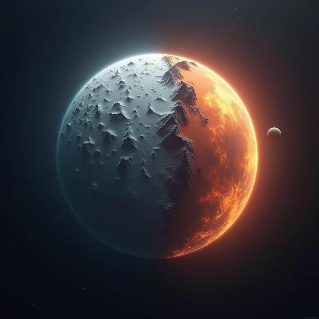 Dual Hemisphere Planet in Unreal Engine 5 Style