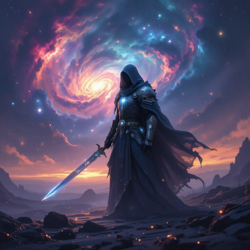 Ethereal Warrior on Celestial Battlefield