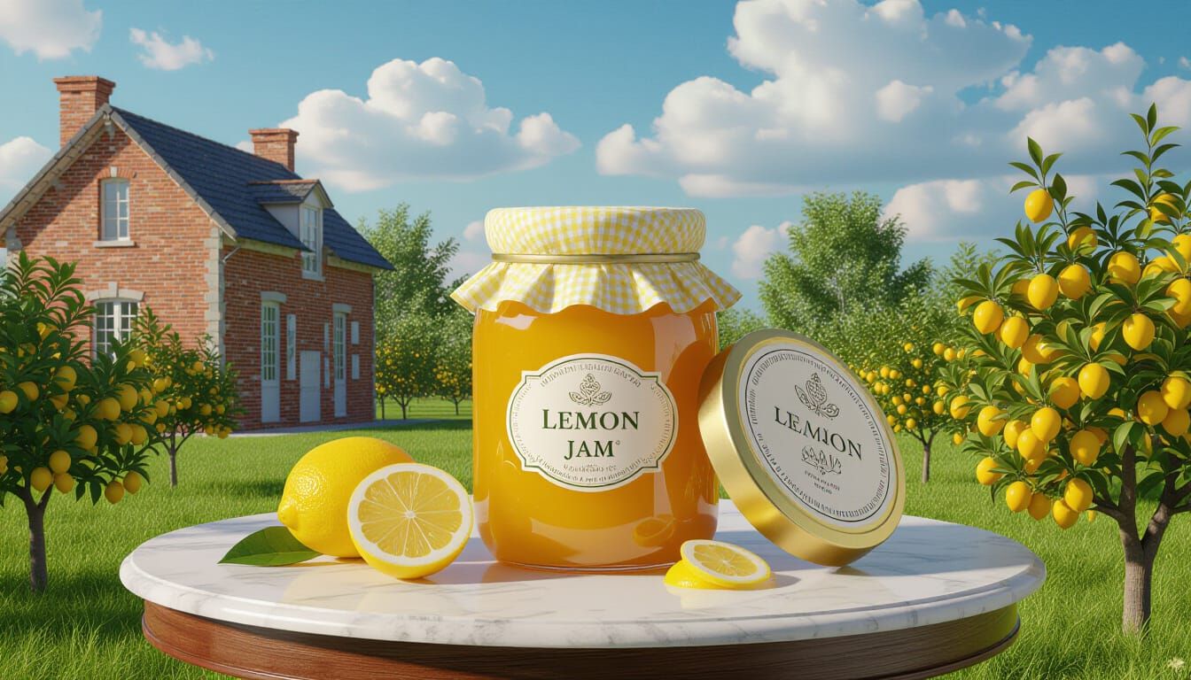 Luxurious Lemon Jam Setting on a Royal Table