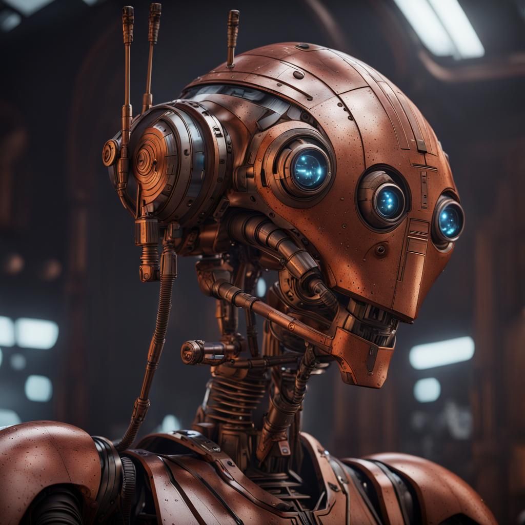 Star Wars Humanoid Droid in Detailed Matte Painting