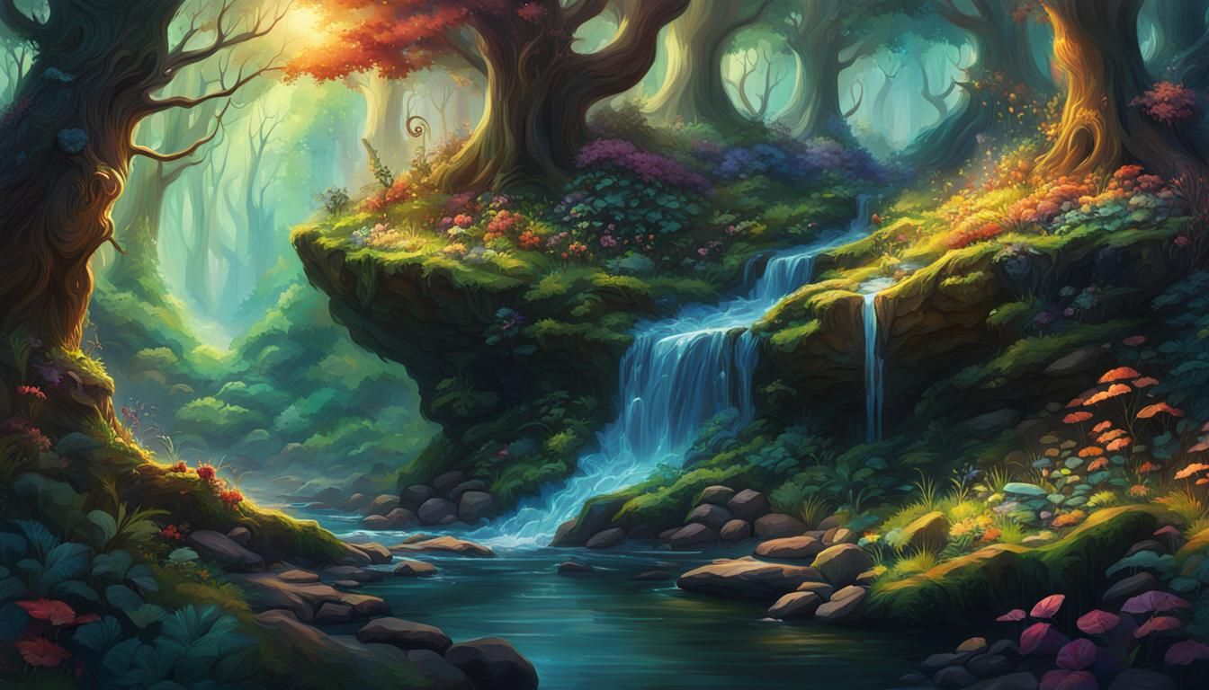 Enchanted Forest: Hyperrealistic Concept Art