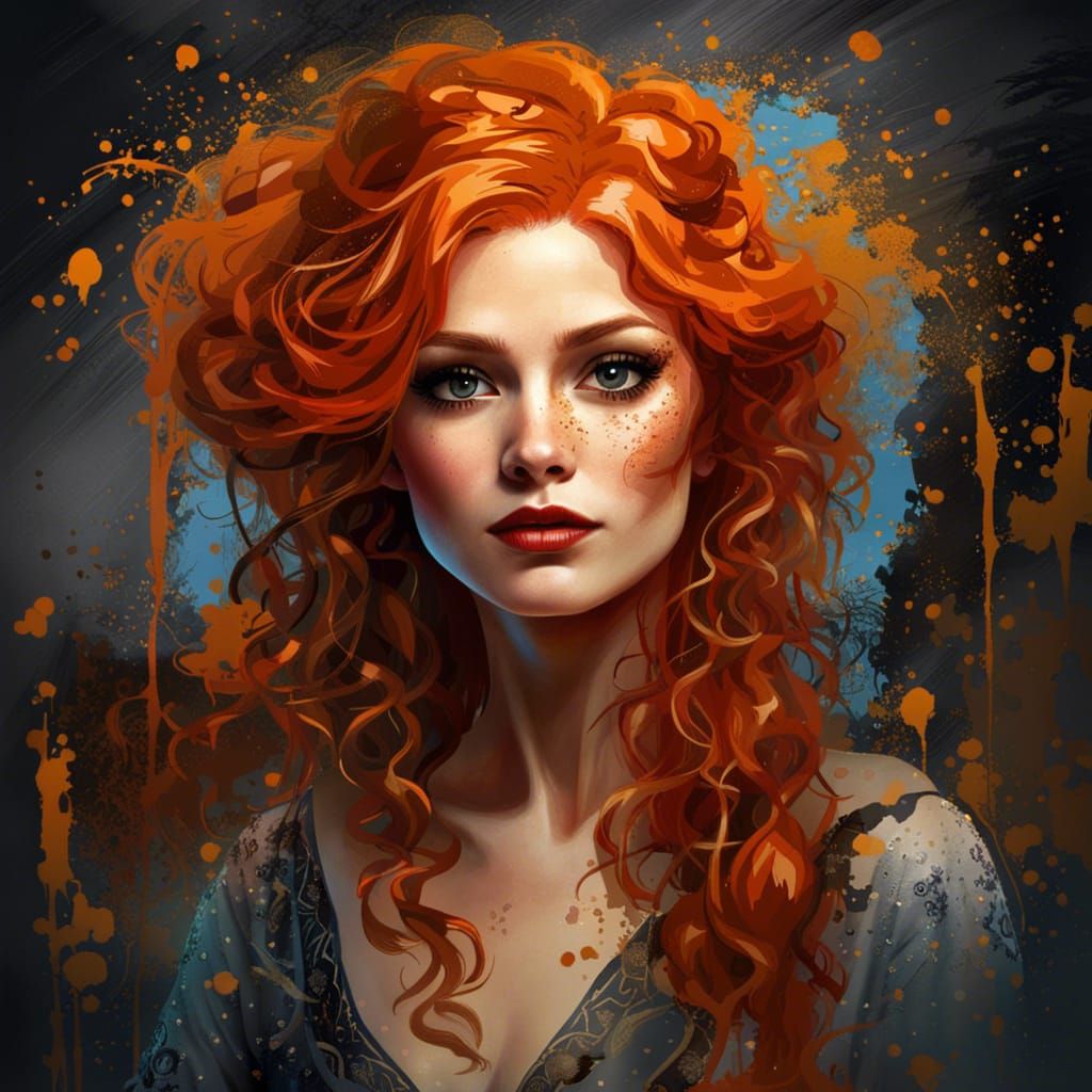 Gothic Beauty Portrait with Baroque Details