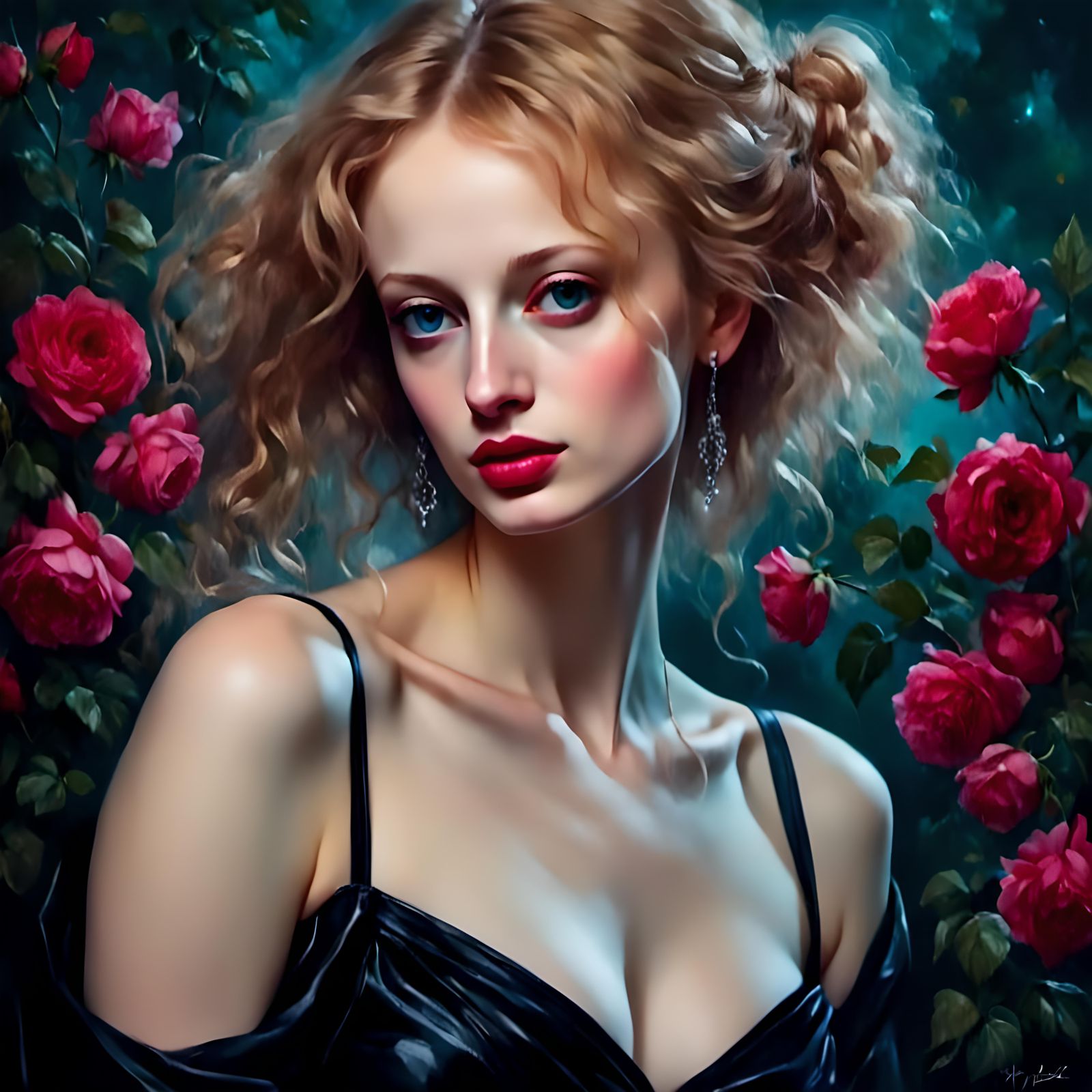 <lora:LIL:1.0> <lora:NC Hyperreal:1.0> <lora:Pinup:1.0> detailed oil painting of shirtless chest pretty pixie french fe...