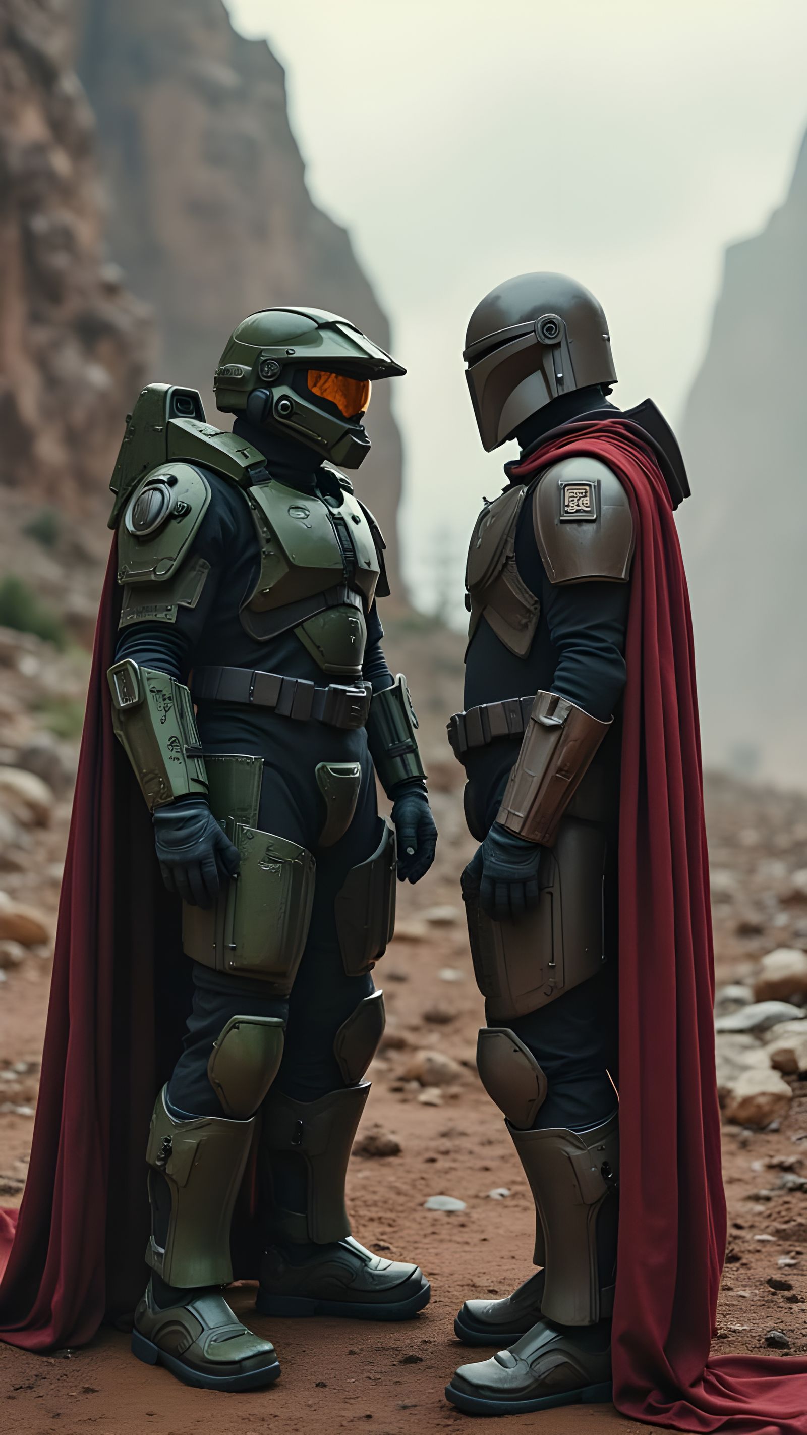 Galactic Warriors Unite: Master Chief and Din Djarin in Epic...