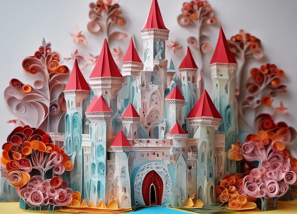Enchanted Origami Castle in Paper Paradise