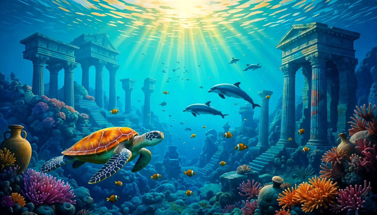 Atlantis Reclaimed: A Vibrant Underwater Cityscape