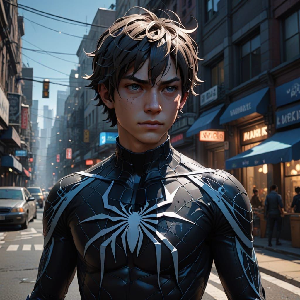 Marvel Comic Spider-Boy in Black Suit