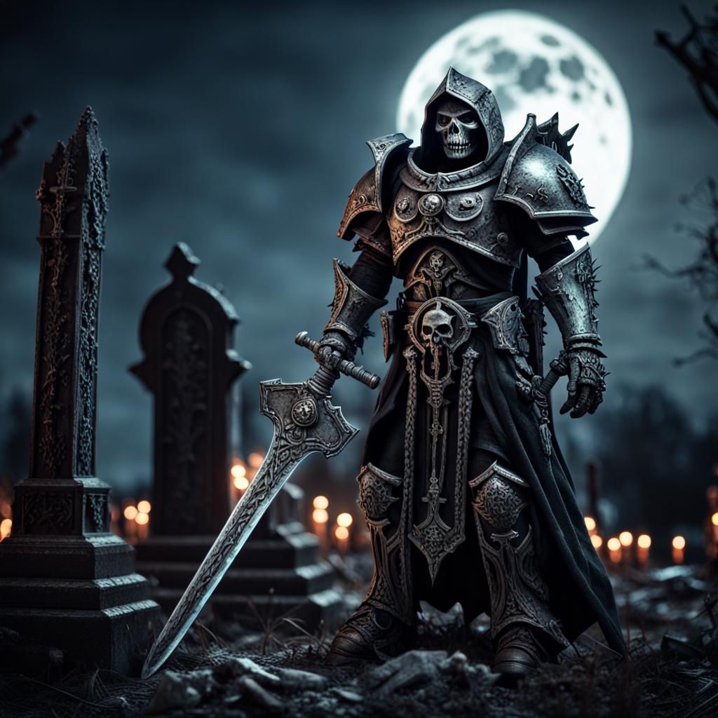 Warhammer Death Knight with Glowing Sword