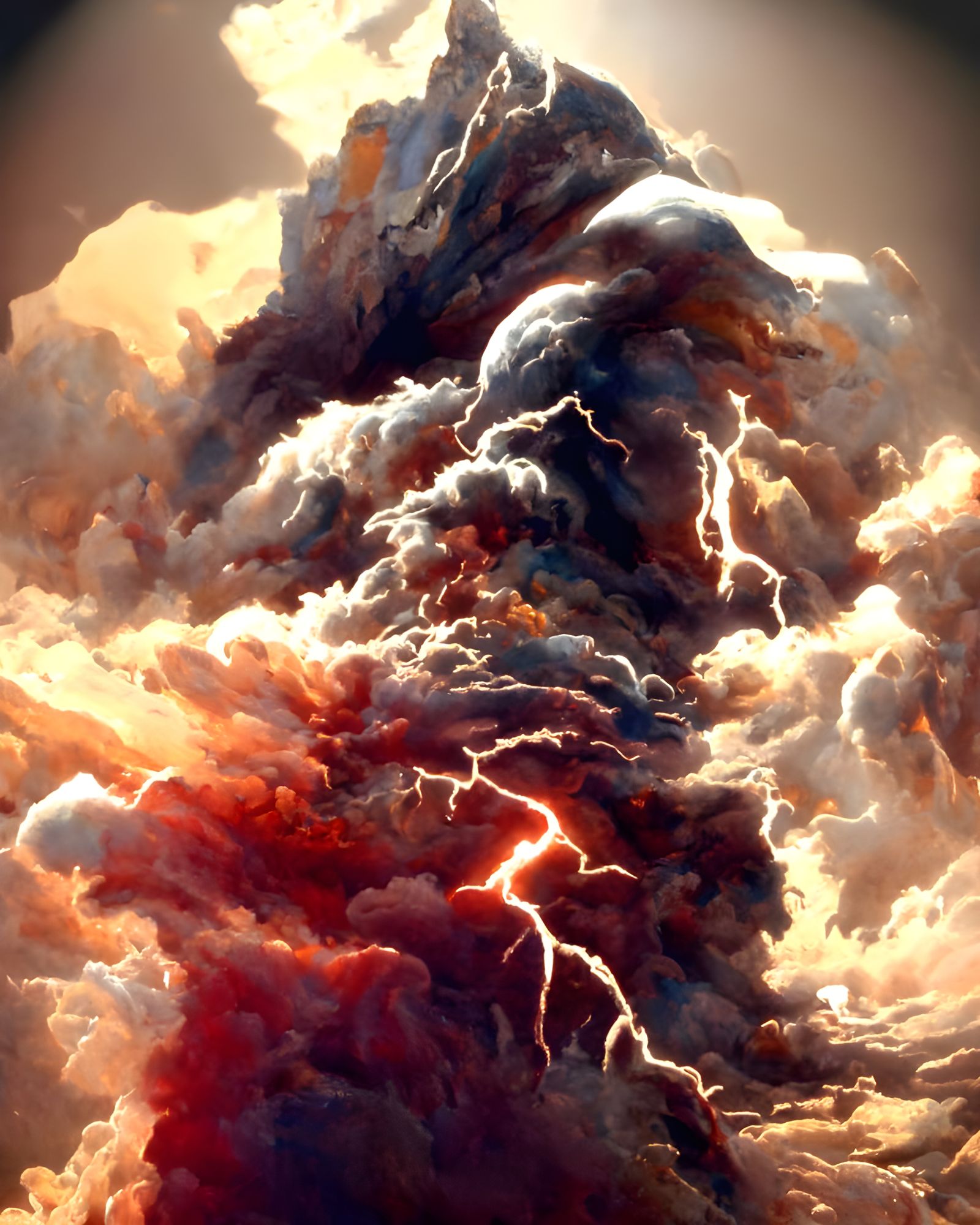 Dramatic Night Sky with Colorful Clouds