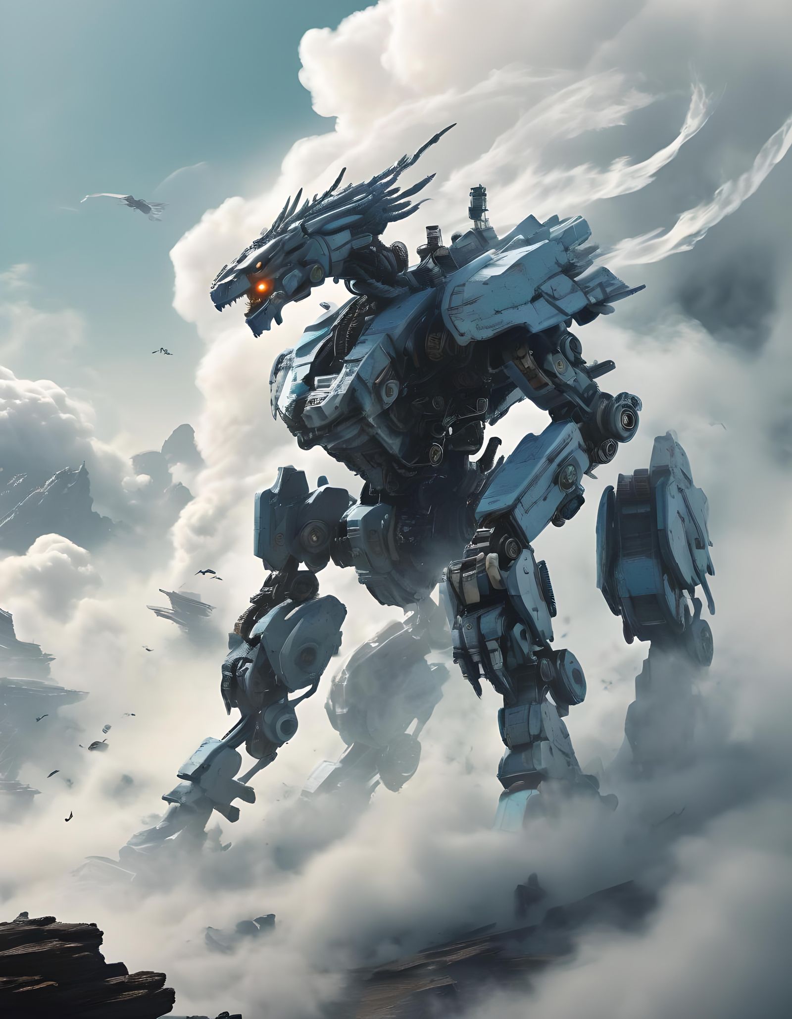 Ethereal White Smoke Obscures a Mysterious Object