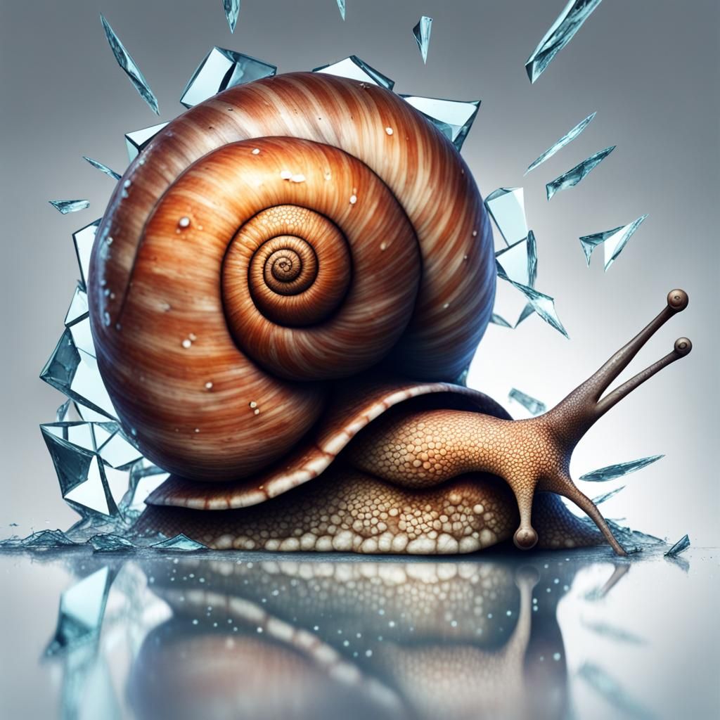 Evil Monster Snail Emerges From Glass