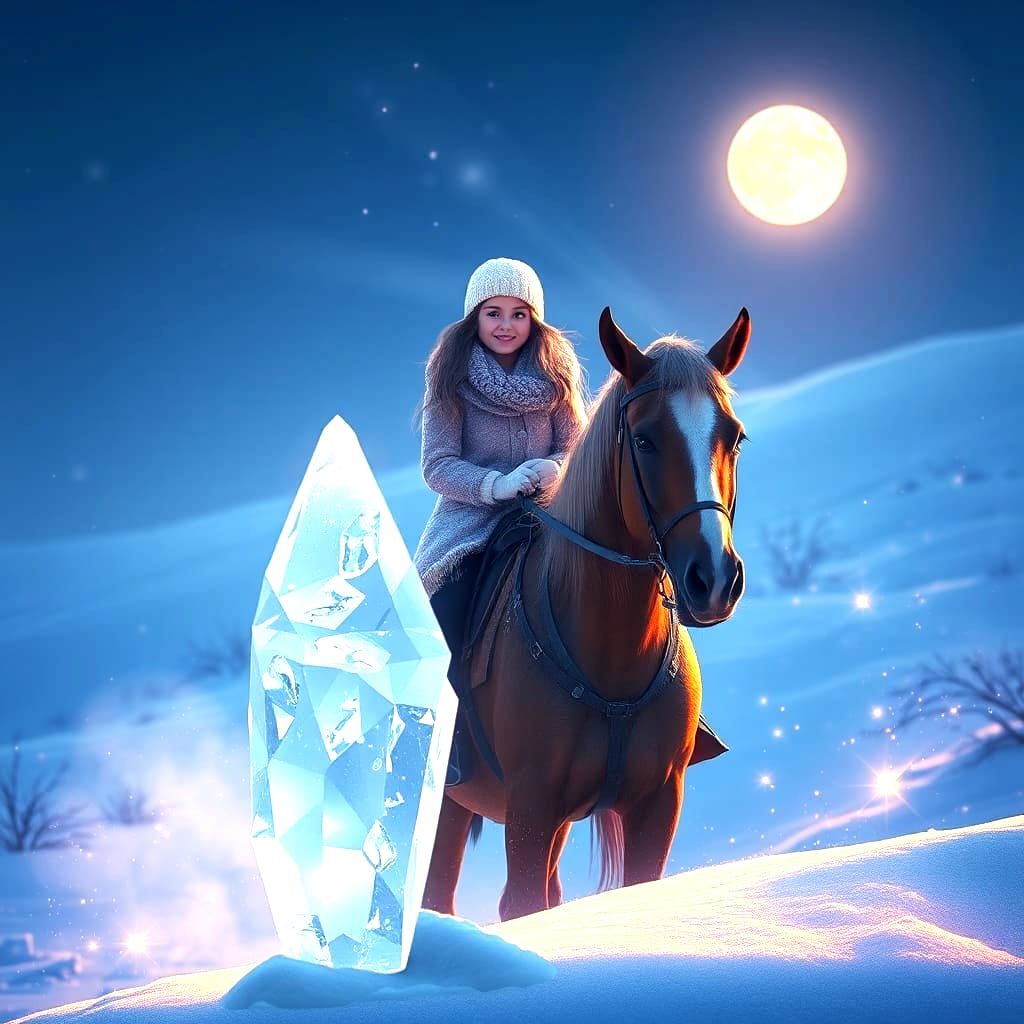 Crystal Horse Ride: Fantasy Art in 8K