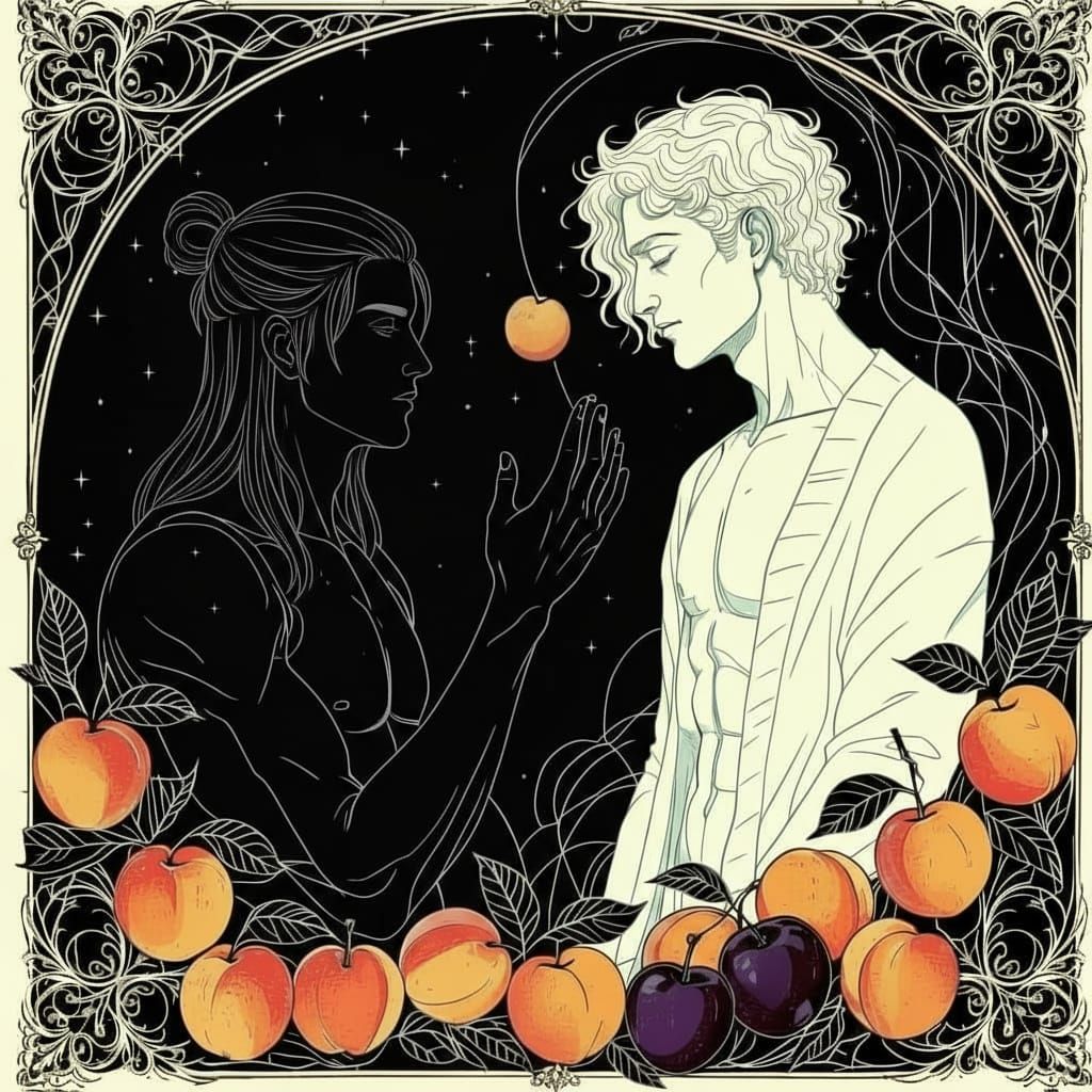 Ethereal Figure Drawing with Stylized Repetitive Lines