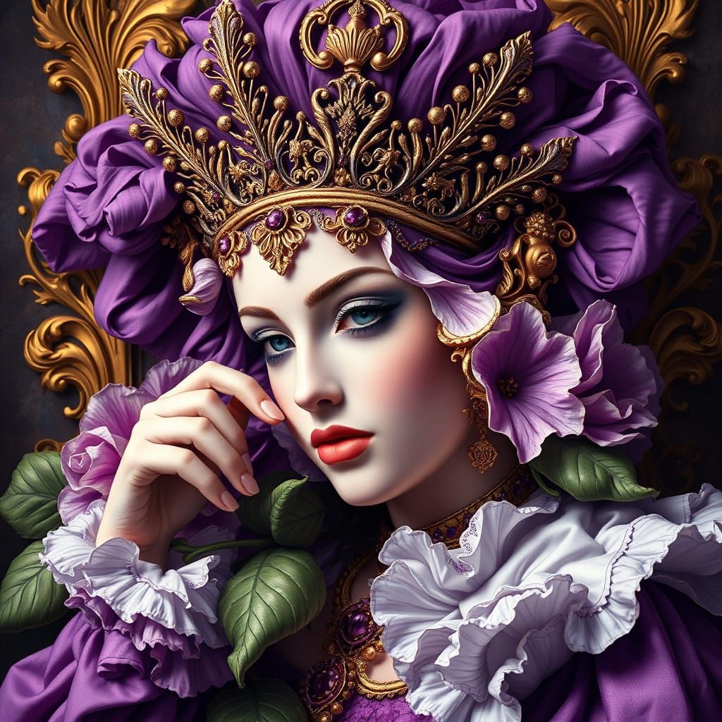 Baroque Opulence of Violet, Highly Detailed