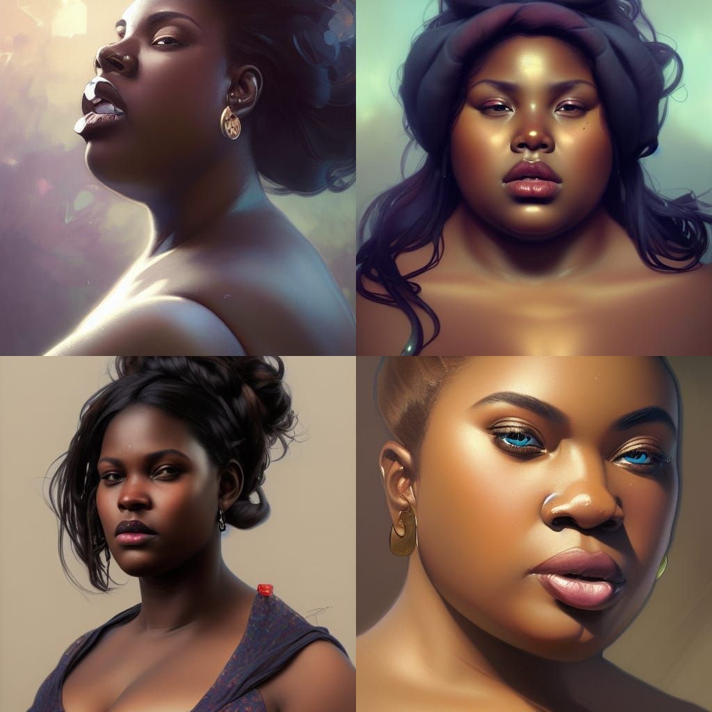 Detailed Portrait of Woman with Dynamic Lighting