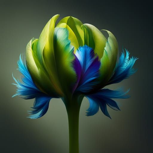 Iridescent Parrot Tulip with Metal Sheen