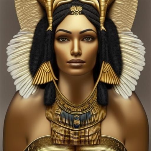 Hyperrealistic Goddess Isis Portrait