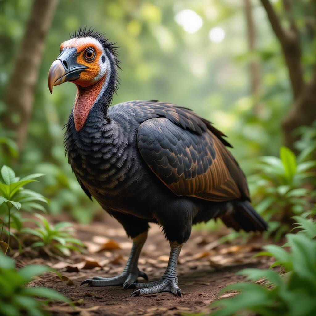 Realistic Dodo in Natural Habitat