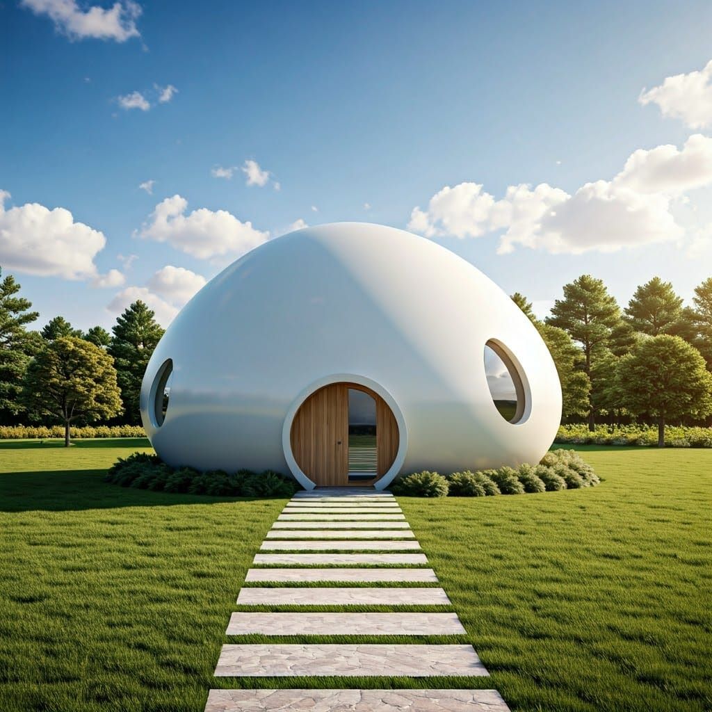 Curvaceous Easter Egg House Blends into Nature