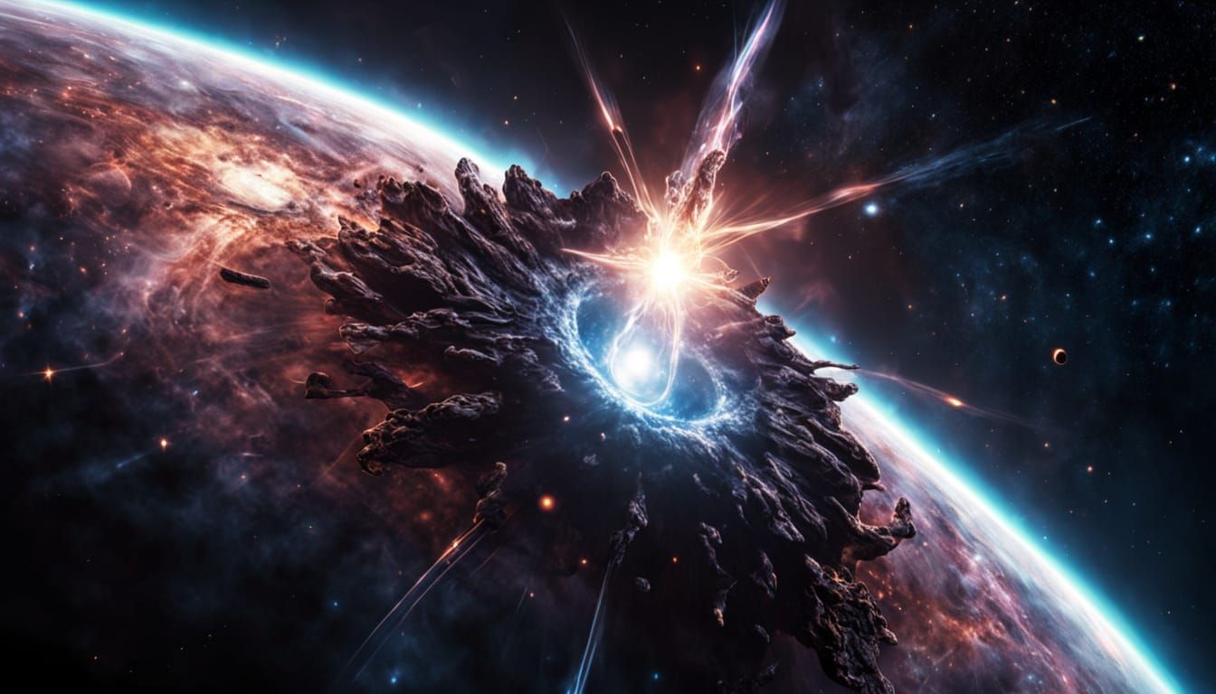 Quantum Star Shines in Dark Nebula as Cinematic Still