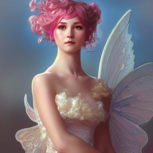 Cupid Fairy Portrait in Hyperdetailed Lighting
