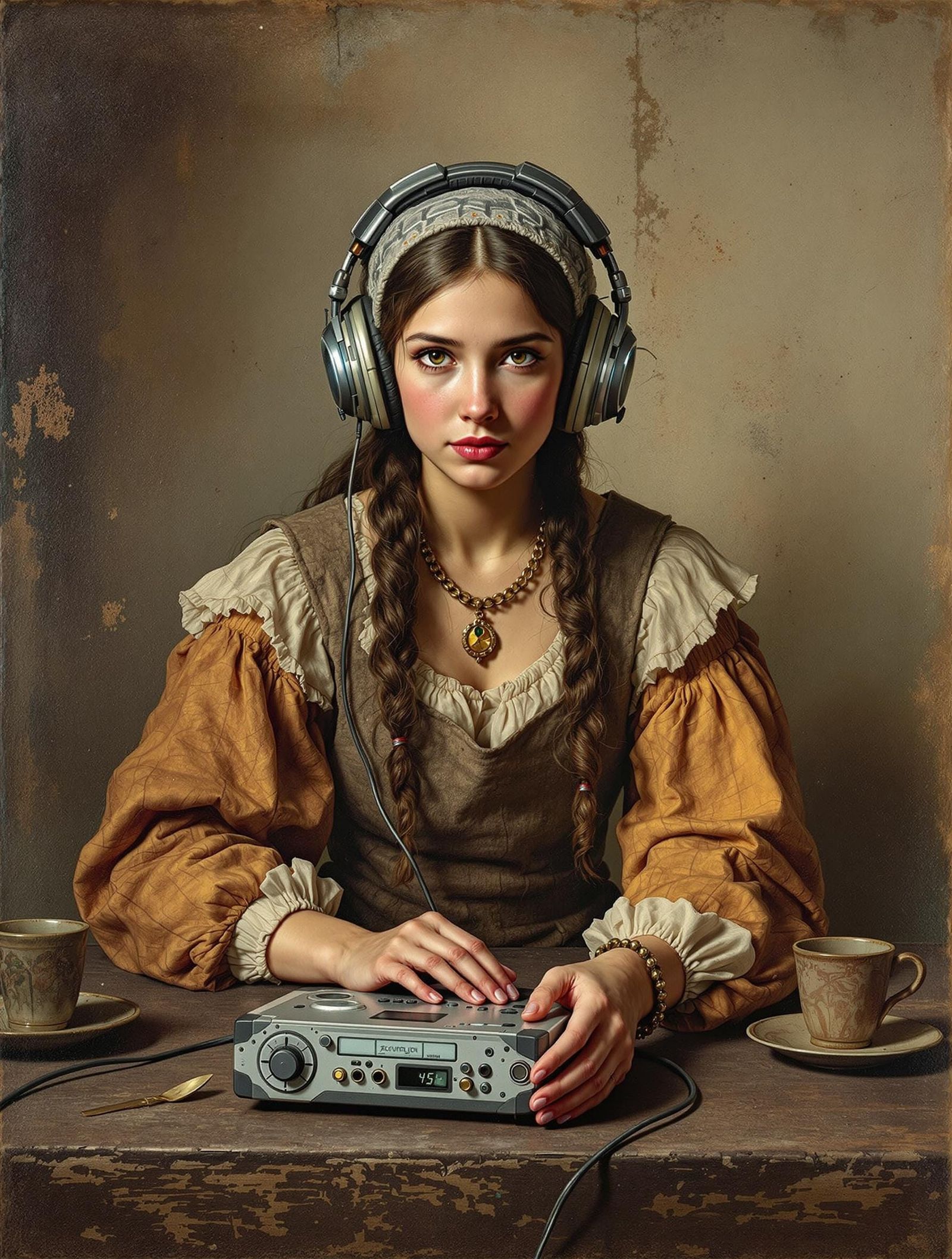 Roma Gypsy Girl in Rural Elegance