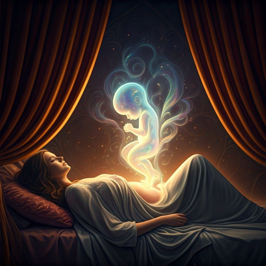 Ethereal Spirit Descends: A Dreamlike Incarnation