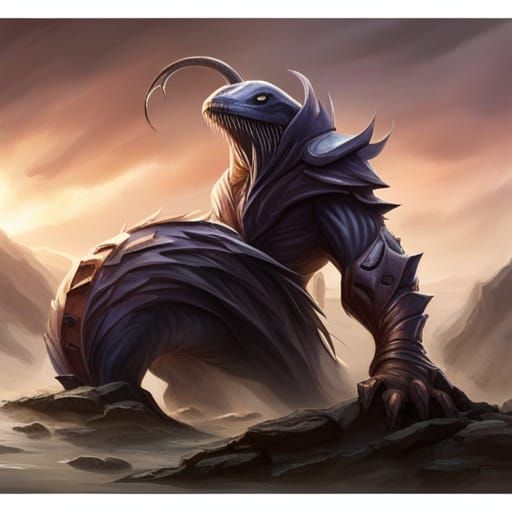 Sci-Fi Alien Monster with Insectoid Features