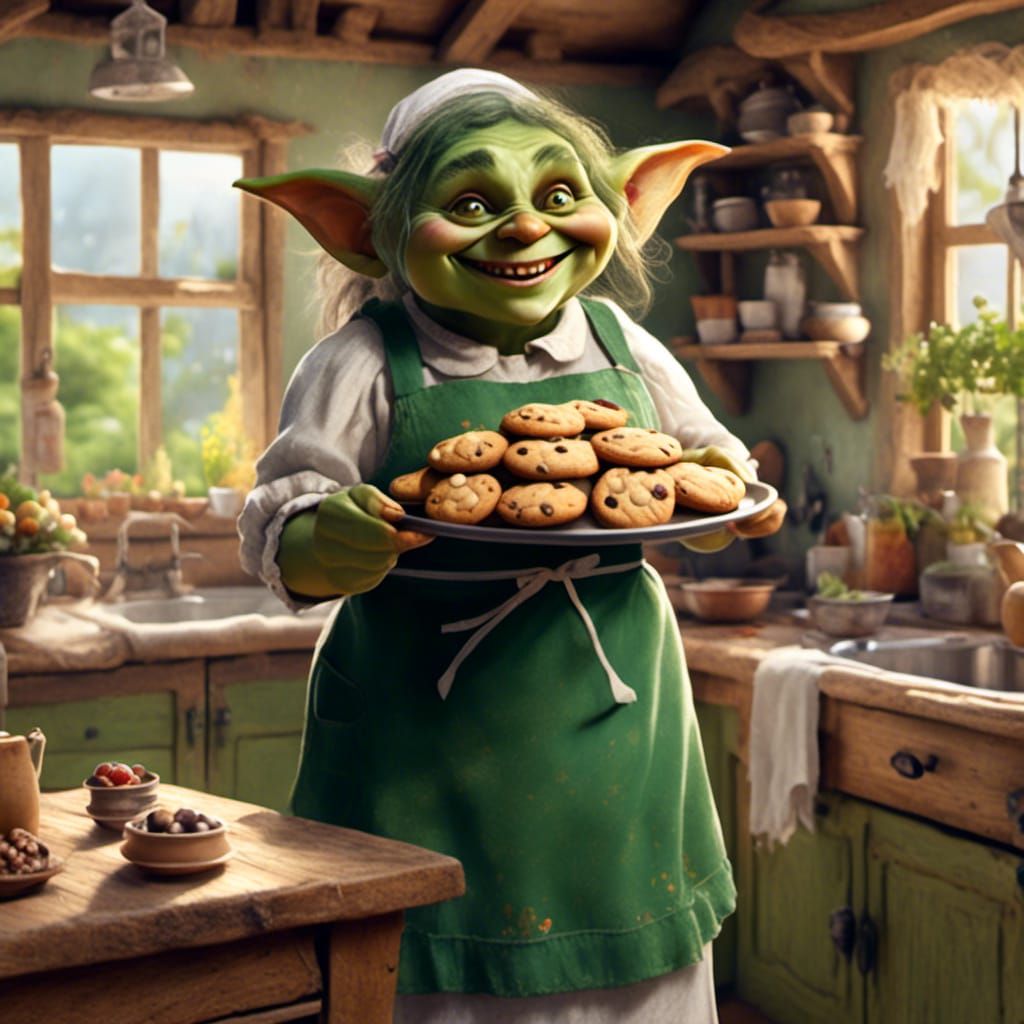 Cosy Goblin Baker in Cottagecore Kitchen