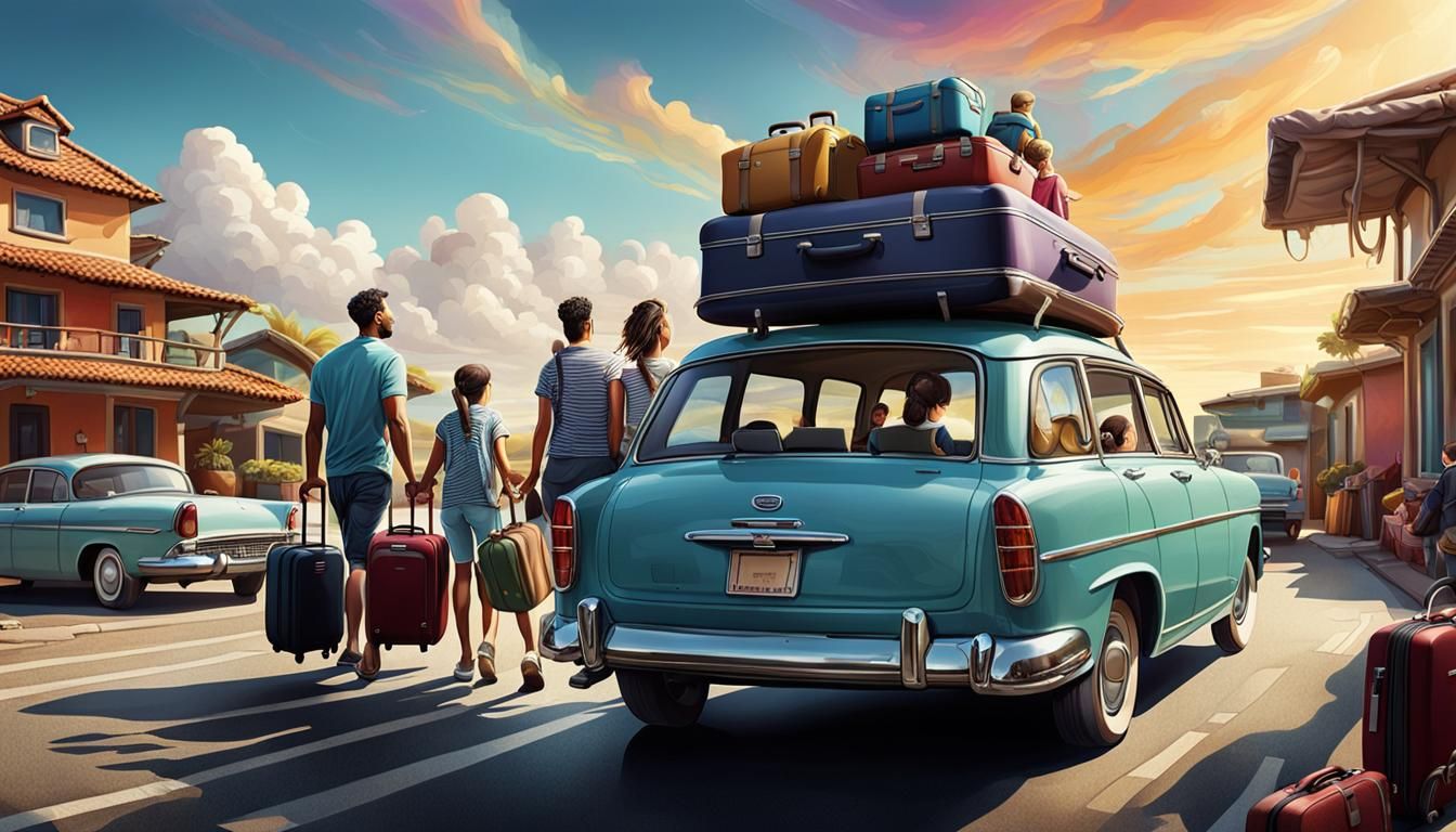 Hyperrealistic Family Vacation Concept Art