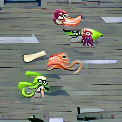 Colorful Squid Character Illustration