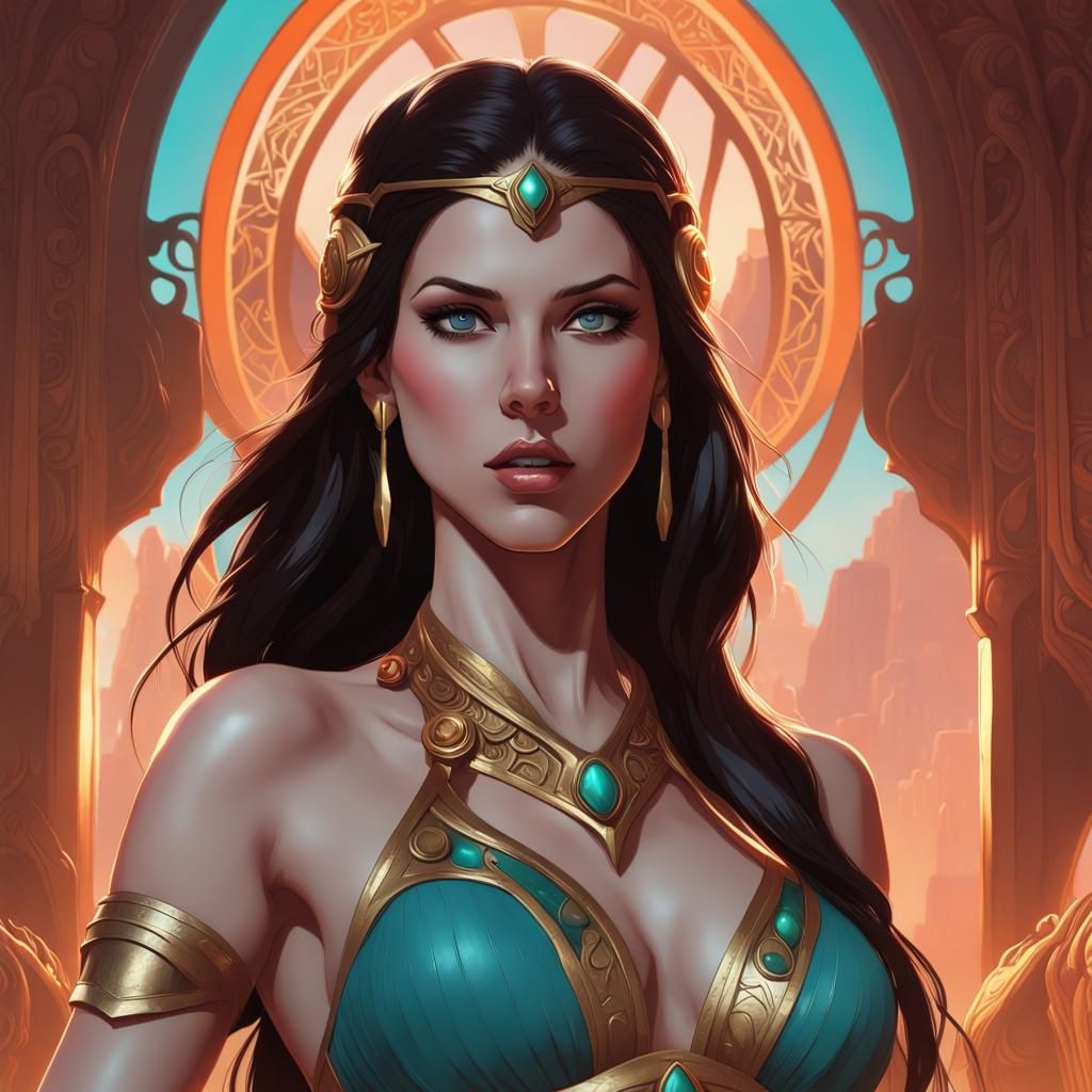 Dejah Thoris as Bruce Timm Character, 8K