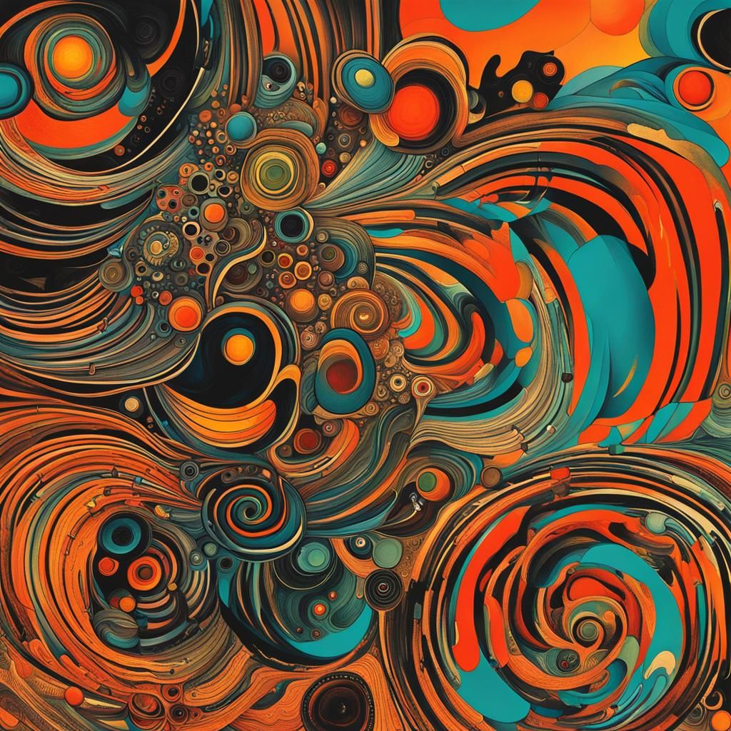 Abstract Art with Complementary Colors