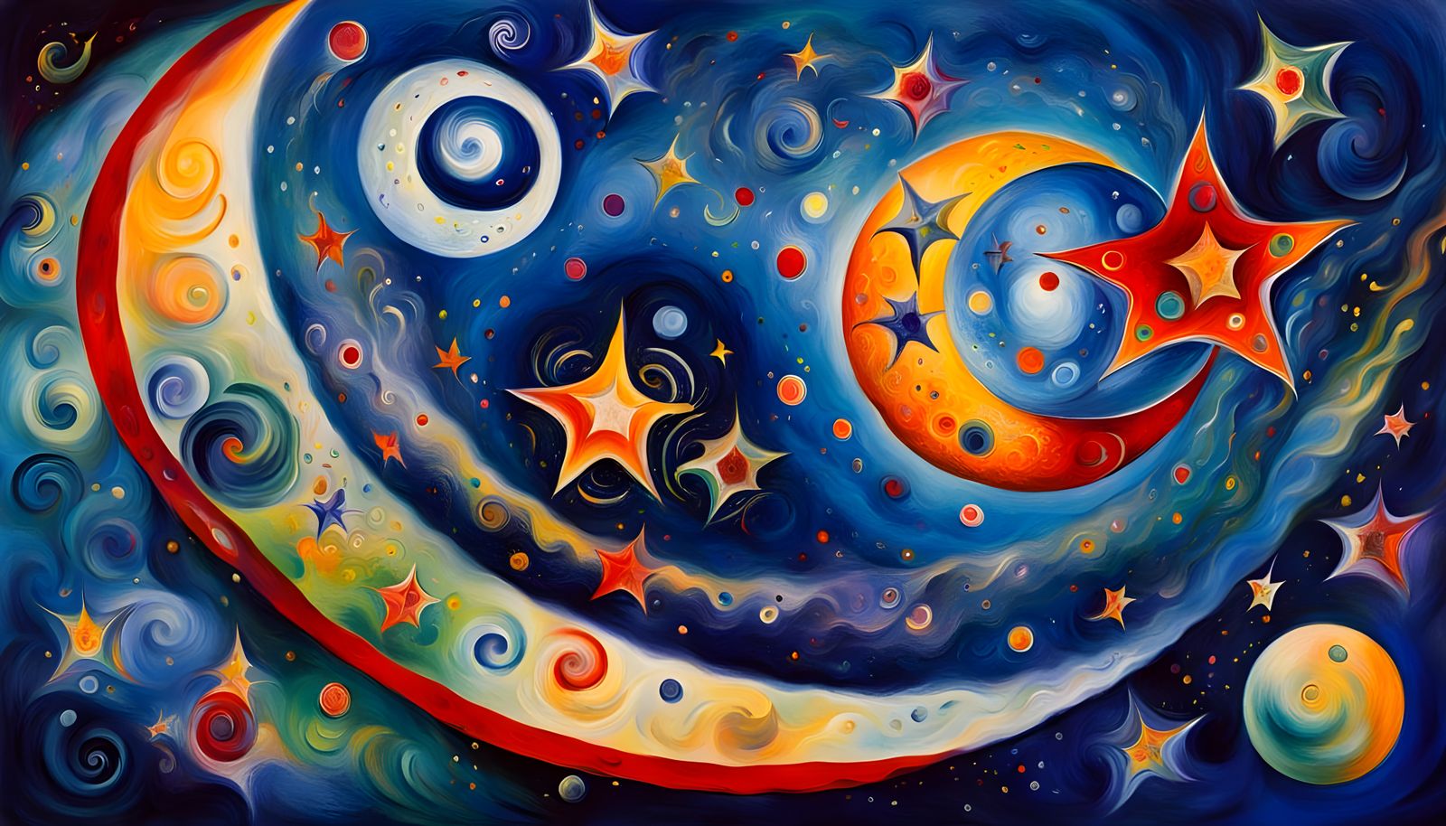 Vortex in Center, Fine Art Oil Painting